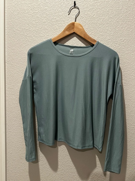 Beyond Yoga Tops - Beyond Yoga Featherweight Long Sleeve Tee XS Minty Slate Heather